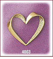 14Kt Gold Floating Heart Charm