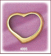 14K Solid Gold Floating Heart Charm