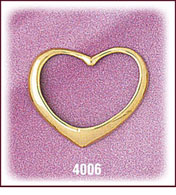 14K Gold Floating Heart Charm