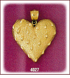14Kt Gold Bleeding Heart Charm