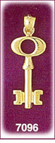 14 Karat Gold Key Charm