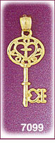 Designer 14Kt Solid Gold Key Charm