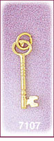 Radiant 14Kt Gold Key Charm