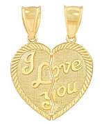14Kt Gold Breakaway I Love You Charm