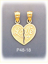 14K Gold Breakaway Love Charm