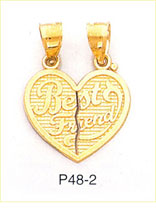 14 Karat Gold Breakaway Best Friend Charm