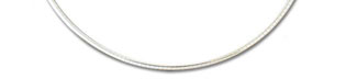 3MM White Gold Omega Necklace