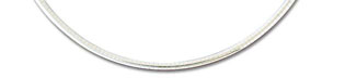 4MM White Gold Omega Necklace