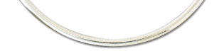 6MM White Gold Omega Necklace