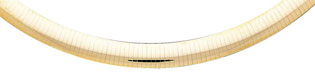 14K Gold 8MM Domed Omega Necklace