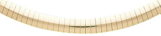 14Kt Gold 6 MM Domed Omega Necklace