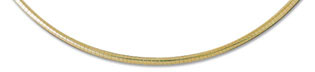 14K Domed Omega Necklace