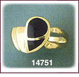 Appealing 14K Gold Onyx Ring
