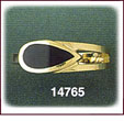 14K Gold Onyx Ring Teardrop