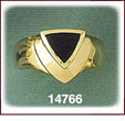Remarkable 14K Gold Onyx Ring
