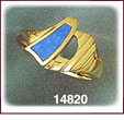 Designer 14K Gold Turquoise Ring