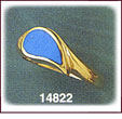 Remarkable 14K Gold Turquoise Ring