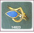 Enticing 14K Gold Turquoise Ring