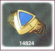 Classy 14K Gold Turquoise Ring