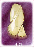 14K Gold Twist Slide