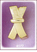 14Kt Gold Criss-Cross Slide