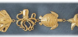 14K Gold Sea Creatures Bracelet