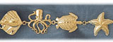 14K Gold Sea Creature Nautical Bracelet