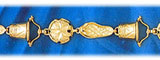 14K Gold Flip Flop Ocean Scene Bracelet