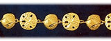 14K Gold Sand Dollar & Scalloped Shell Bracelet