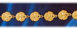 14K Gold Sand Dollar Nautical Sea Life Bracelet