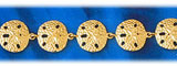 14K Gold Sand Dollars Nautical Sea Life Bracelet