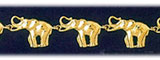 14K Gold Standing Elephants Bracelet