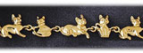 14K Gold Kitty Cat Bracelet