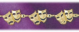 14K Gold Tragedy Comedy Bracelet
