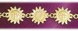 14K Gold Sun and Sunflower Bracelet