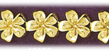 14K Gold Plumeria w/Leaves Bracelet