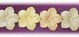 14K Tri Color Gold Plumeria Flower Bracelet