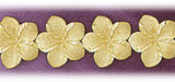 14K Gold Hawaiian Plumeria Bracelet Satin Finish