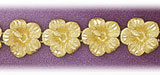 14K Gold Hawaiian Plumeria Flower Bracelet
