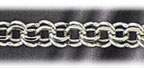 8MM 14K White Gold Double Link Charm Bracelet