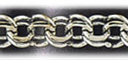 10MM 14K White Gold Double Link Charm Bracelet