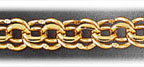 9MM 14K Gold Double Link Charm Bracelet