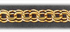 8.5MM 14K Gold Double Link Charm Bracelet