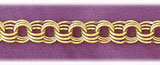 8MM 14K Gold Triple Link Charm Bracelet
