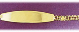 3MM 14K Gold Double Link Oval ID Charm Bracelet