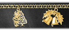 14K Gold Christmas Charm Bracelet