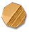 14K Gold Octagon Men Tie Tack