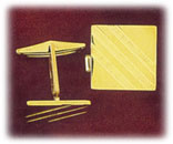 14K Gold Square Cufflinks For Men