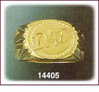 14K Gold Designer Dad Men's Ring