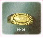 14K Gold Football Ring